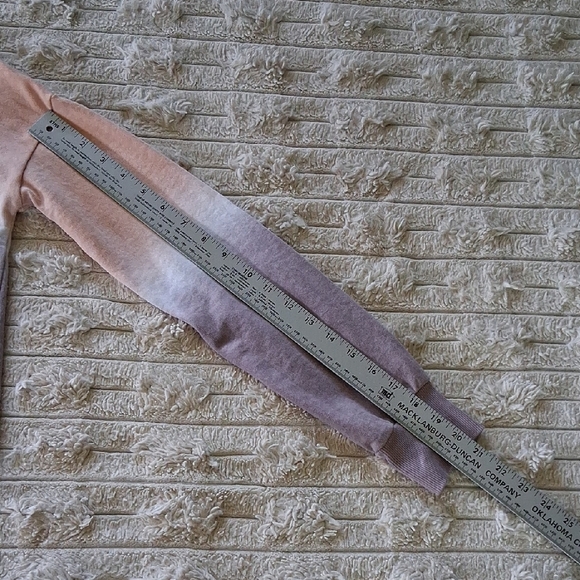 Grayson Threads Pink and Gray Long Sleeve Crop Sweatshirt - Picture 3 of 6